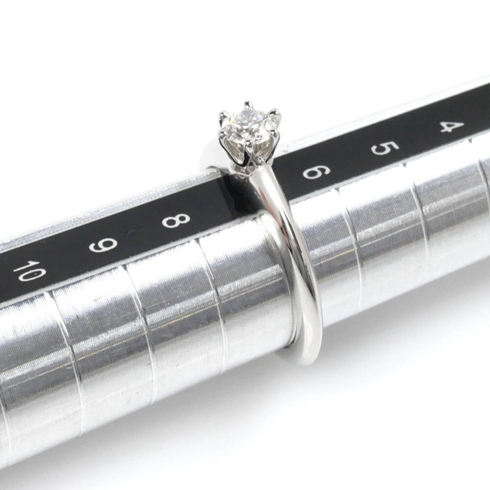 TIFFANY Silver Diamond Ring - Picture 6 of 8
